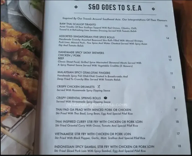 SUPPLY DEMAND MENU